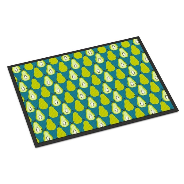 Carolines Treasures Pears on Green Indoor or Outdoor Mat, 18 x 27 in. BB5138MAT - main